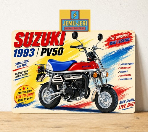 Insegna latta metallo - metallo, suzuki