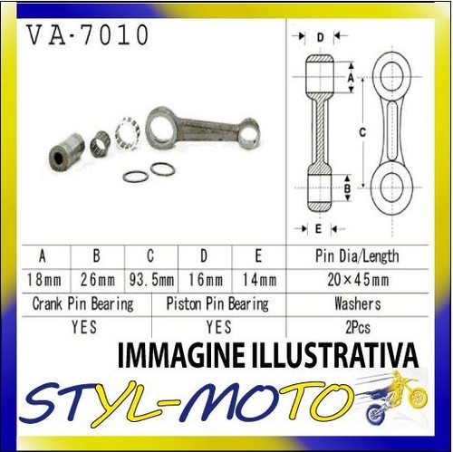Biella motore vesrah 7010 - biella, va-7010